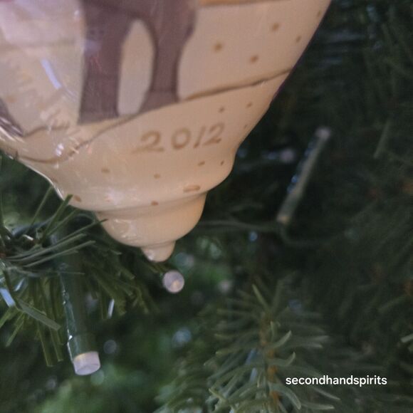 LI BIEN 3 KINGS ORNAMENT BOX  2012 CHRISTMAS GLASS Reverse Painting Pier 1 - Picture 8 of 8